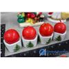 Image 6 : Tin of Christmas Candles & Holders