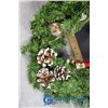 Image 8 : Sleigh; Wreaths; Mini Lights; Ceramic Tea Light Nativity Scene