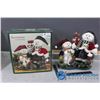 Snowmen on Wooden Base Decoration