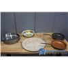 Image 1 : Frying Pans, Pizza Stone, Pie Plates & Bowls
