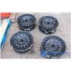 Image 1 : **(4) Steel Rims - 15"x6 .0