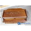 Image 17 : Small Wooden Jewelry Box w/Assorted Costume Jewelry