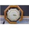 Image 1 : Oak Octagon Quartz Wall Clock