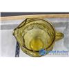 Image 4 : Vintage Amber Pitcher & Large Heavy Glass Cookie Jar