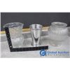 Image 2 : (3) Assorted Vases - (2) Glass; (1) Metal