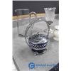 Image 5 : Cobalt Blue Glass Sugar Bowl w/ Spoon; Candles; Serving Dish