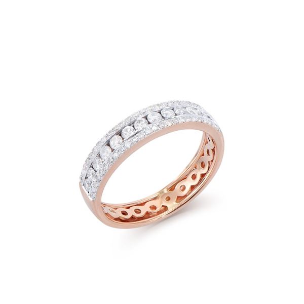 14KT Rose Gold 0.70ctw Diamond Ring