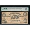 Image 1 : 1861 $10 T-10 Confederate PMG 15