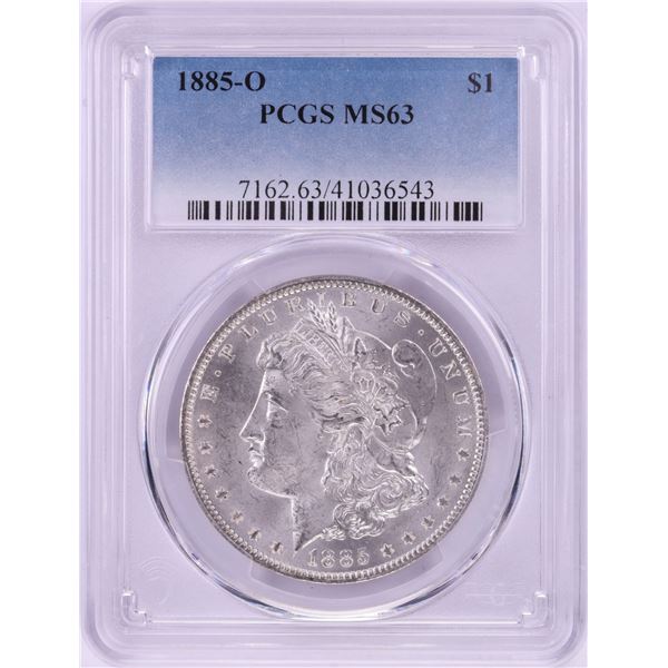 1885-O $1 Morgan Silver Dollar Coin PCGS MS63