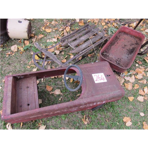 Old Car, Wagon and Sleigh