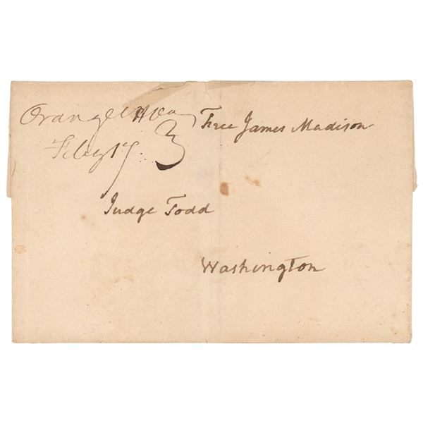 James Madison Signed Free Frank