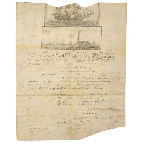 Martin Van Buren Document Signed as President
