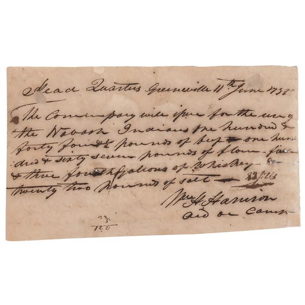 William Henry Harrison Autograph Document Signed