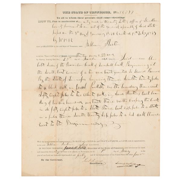 James K. Polk Document Signed
