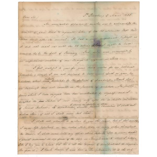 James Buchanan Autograph Letter Signed