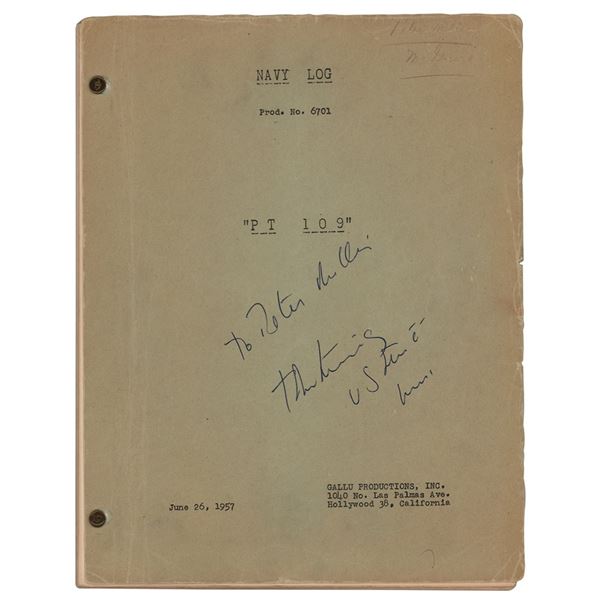 John F. Kennedy Signed 'Navy Log: PT 109' Shooting Script