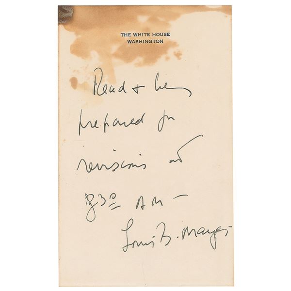 John F. Kennedy Autograph Letter Signed as President (as "Louis B. Mayer") to Peter Lawford