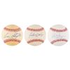 Image 1 : Baseball Hall of Famers (3) Signed Baseballs
