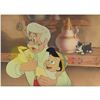 Image 1 : Pinocchio, Geppetto, and Figaro production key master background set-up from Pinocchio