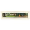 Image 2 : Lady and Tramp production cels on a panoramic master background from Lady and the Tramp