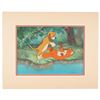 Image 1 : Tod and Copper production cel and production background from The Fox and the Hound