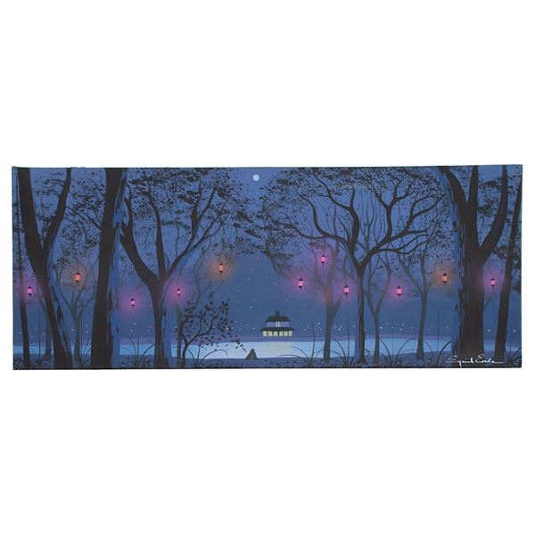 Eyvind Earle storyboard painting from Lady and the Tramp
