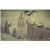 Image 2 : Eyvind Earle concept panorama storyboard painting of Prince Philip, Samson, and Maleficent from Slee