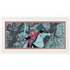 Image 2 : Eyvind Earle pan production background and Prince Phillip and Samson production cel and from Sleepin