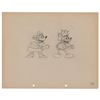 Image 1 : Mickey and Minnie Mouse production drawing from Mickey's Mellerdrammer