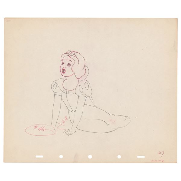 Snow White production drawing from Snow White and the Seven Dwarfs