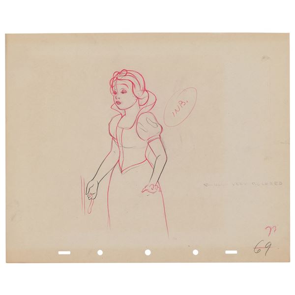 Snow White production drawing from Snow White and the Seven Dwarfs
