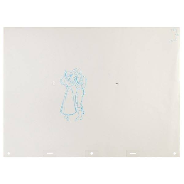 Ariel and Eric production drawing from The Little Mermaid