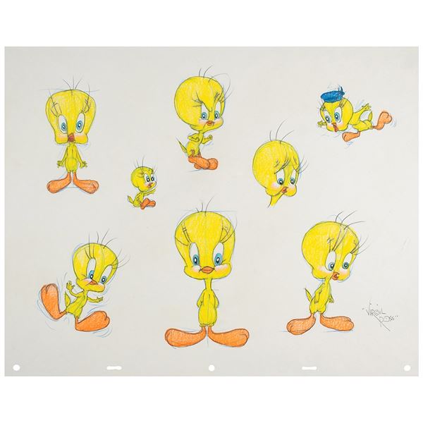 Tweety Bird original drawing by Virgil Ross