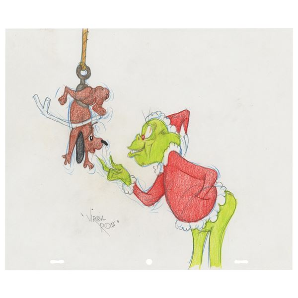 Grinch and Max original drawing by Virgil Ross