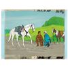 Image 1 : The Lone Ranger, Tonto, Silver, and Scout production cels on original background from The Lone Range