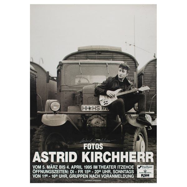 John Lennon: Astrid Kirchherr Signed Poster