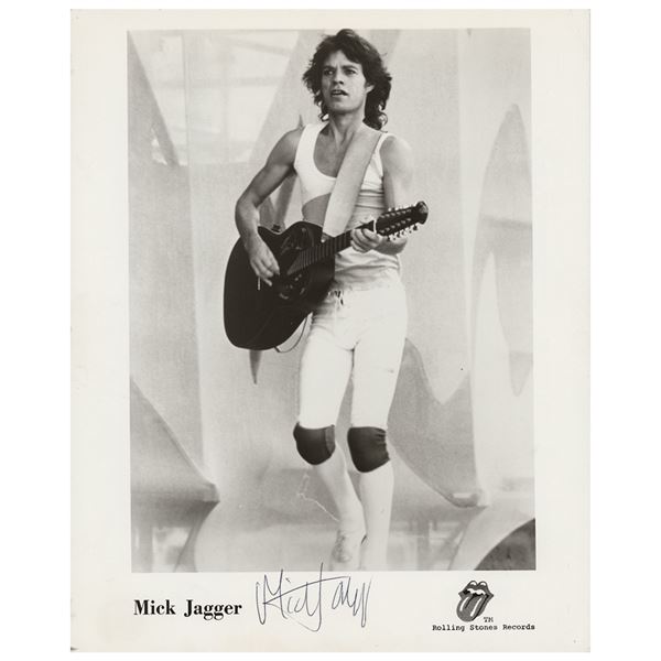 Mick Jagger Signed Photograph