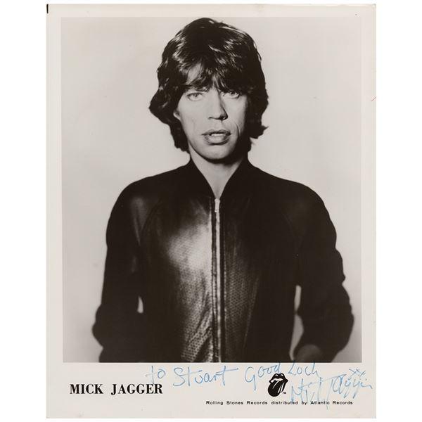Mick Jagger Signed Photograph