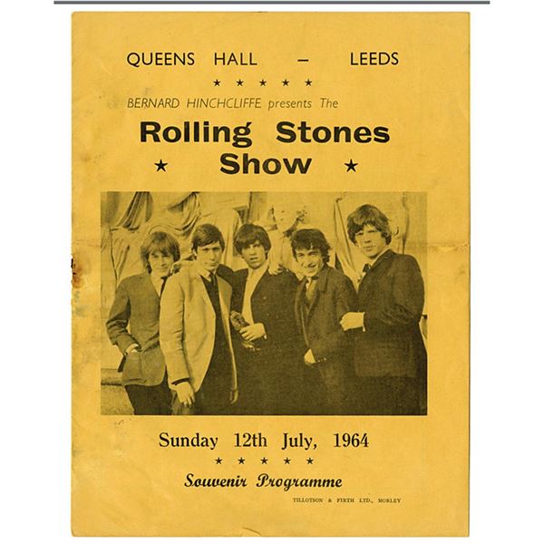 Rolling Stones 1964 Queens Hall Program
