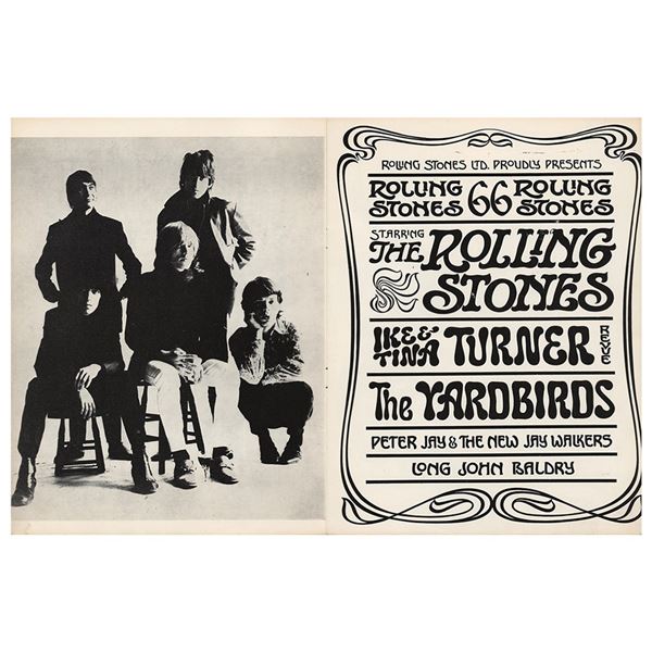 Rolling Stones and the Yardbirds 1966 British Tour Program