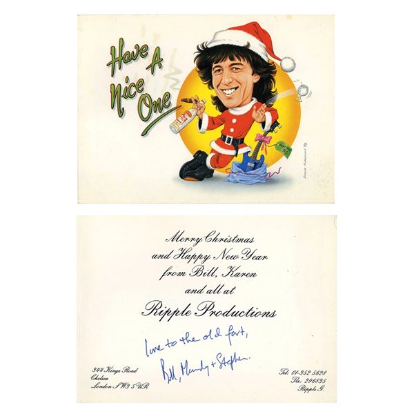 Bill Wyman Signed Christmas Card