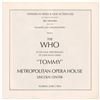 Image 1 : The Who 1970 'Tommy' Metropolitan Opera House Program