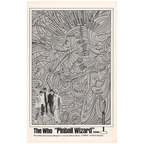 The Who 1969 Fillmore East Program with Tommy Advertisements