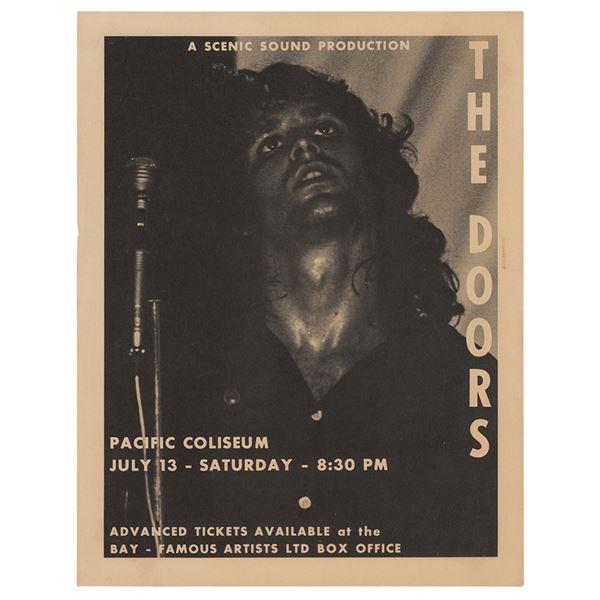 The Doors 1968 Pacific Coliseum Handbill