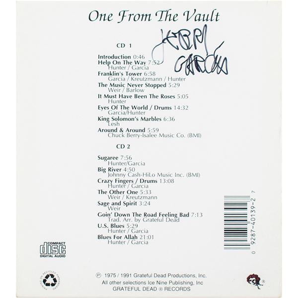 Jerry Garcia Signed CD