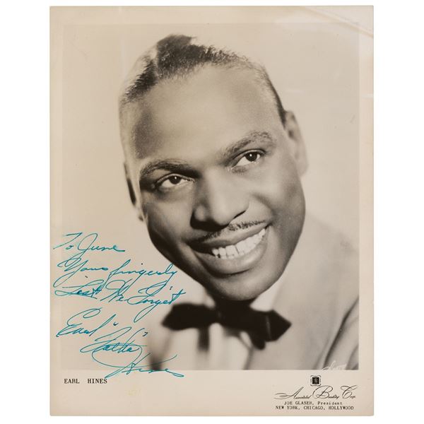 Earl 'Fatha' Hines Signed Photograph