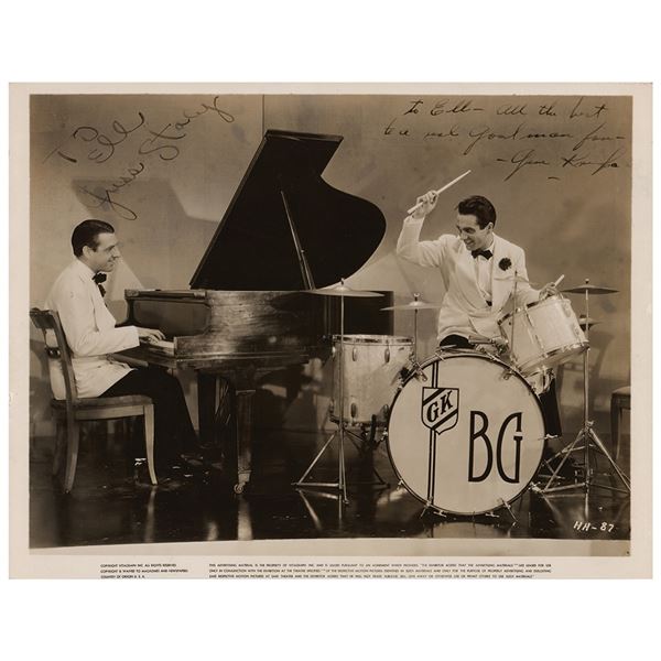 Gene Krupa and Jess Stacy Signed Photograph