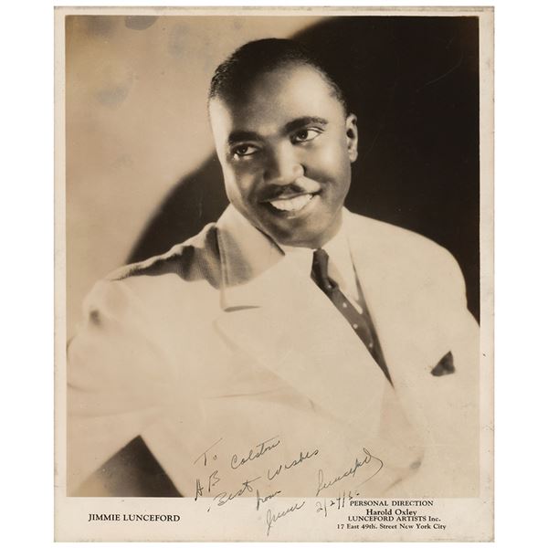 Jimmie Lunceford Signed Photograph
