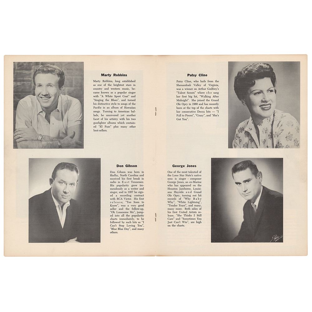 Johnny Cash 1962 Hollywood Bowl Program