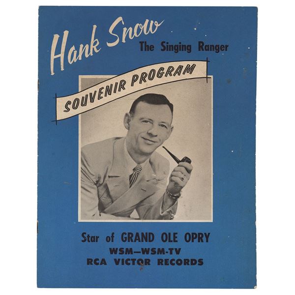 Hank Snow Signed Program